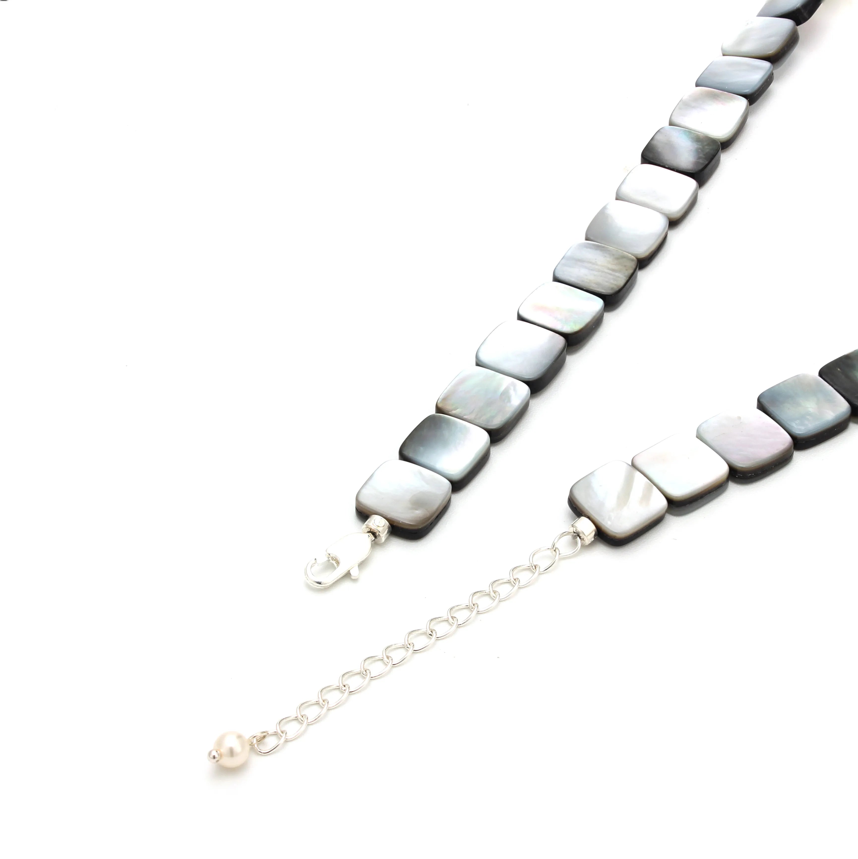 Aurelia Necklace Square Shell Beaded Necklace