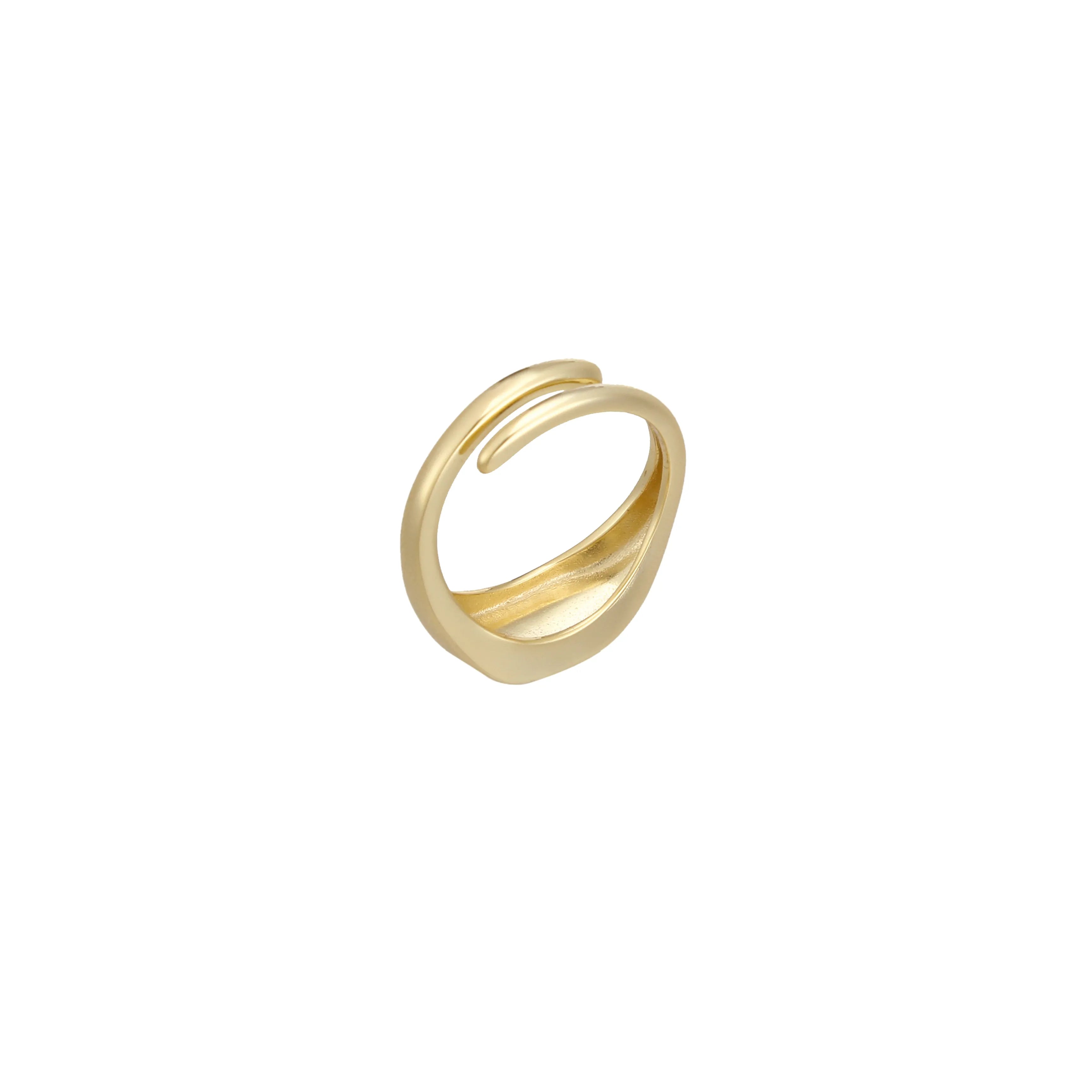 Lava Ring Sculptural Molten Gold Adjustable Ring
