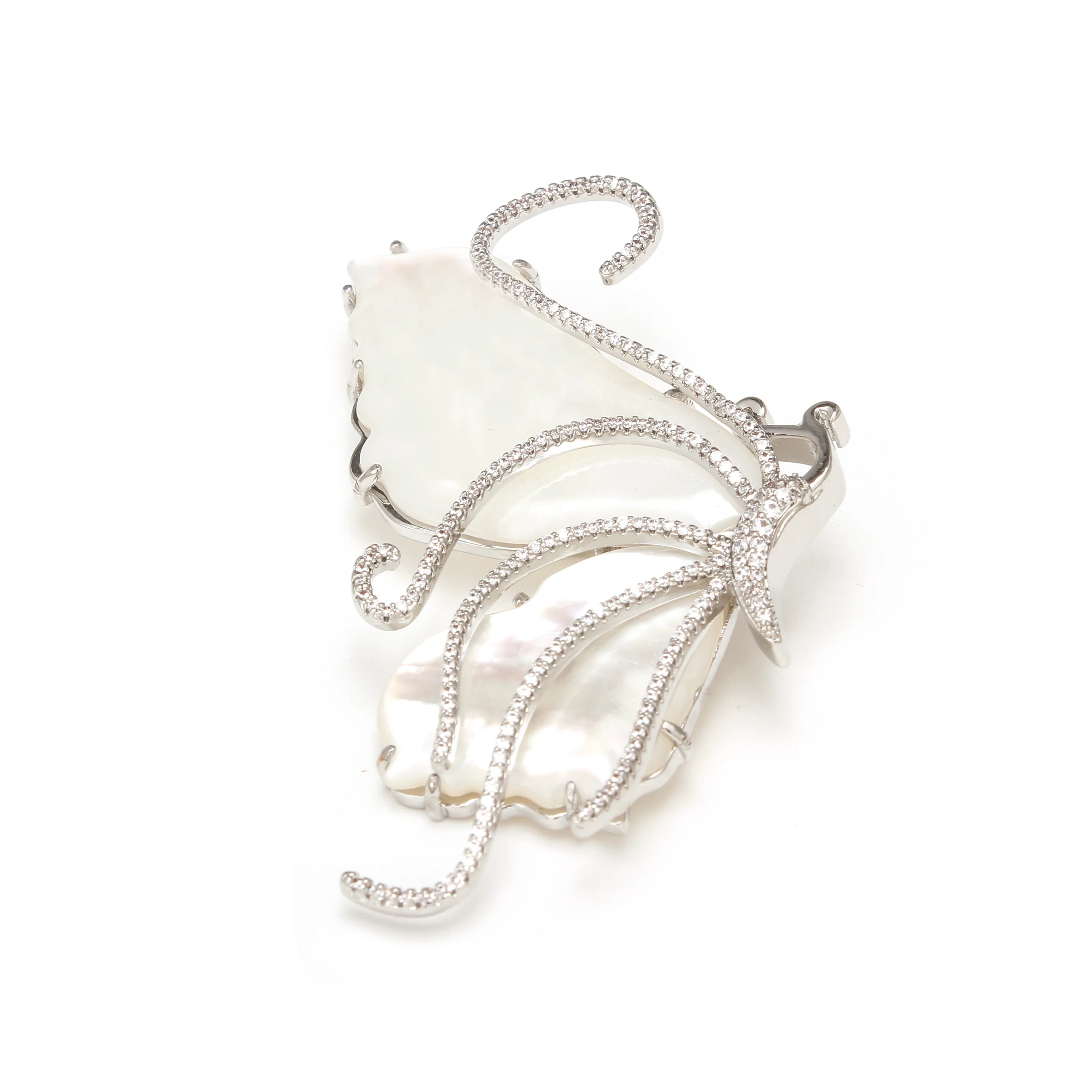 Luna Wings Mother-of-Pearl Butterfly Brooch Whisper of Light