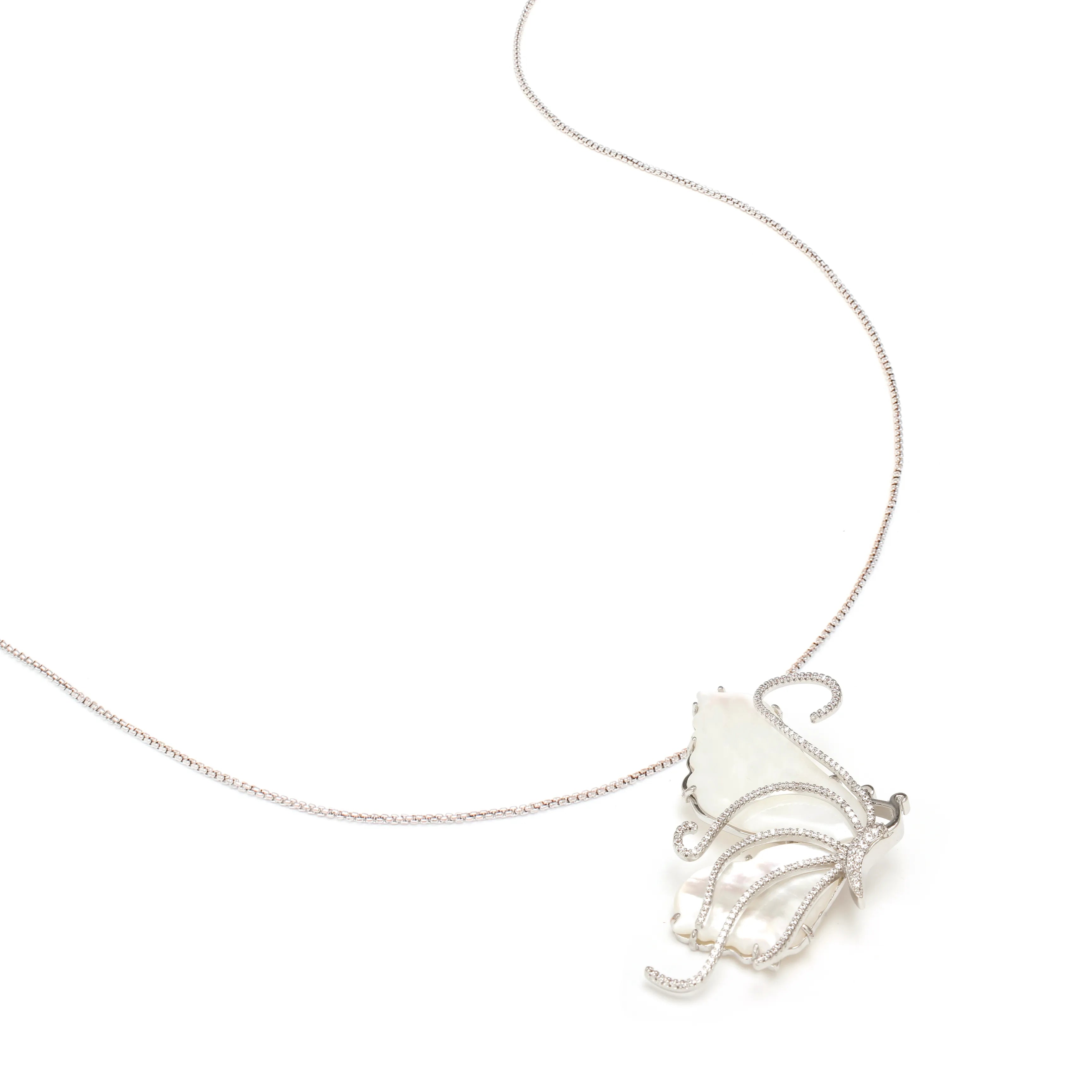 Luna Wings Mother-of-Pearl Butterfly Brooch Whisper of Light