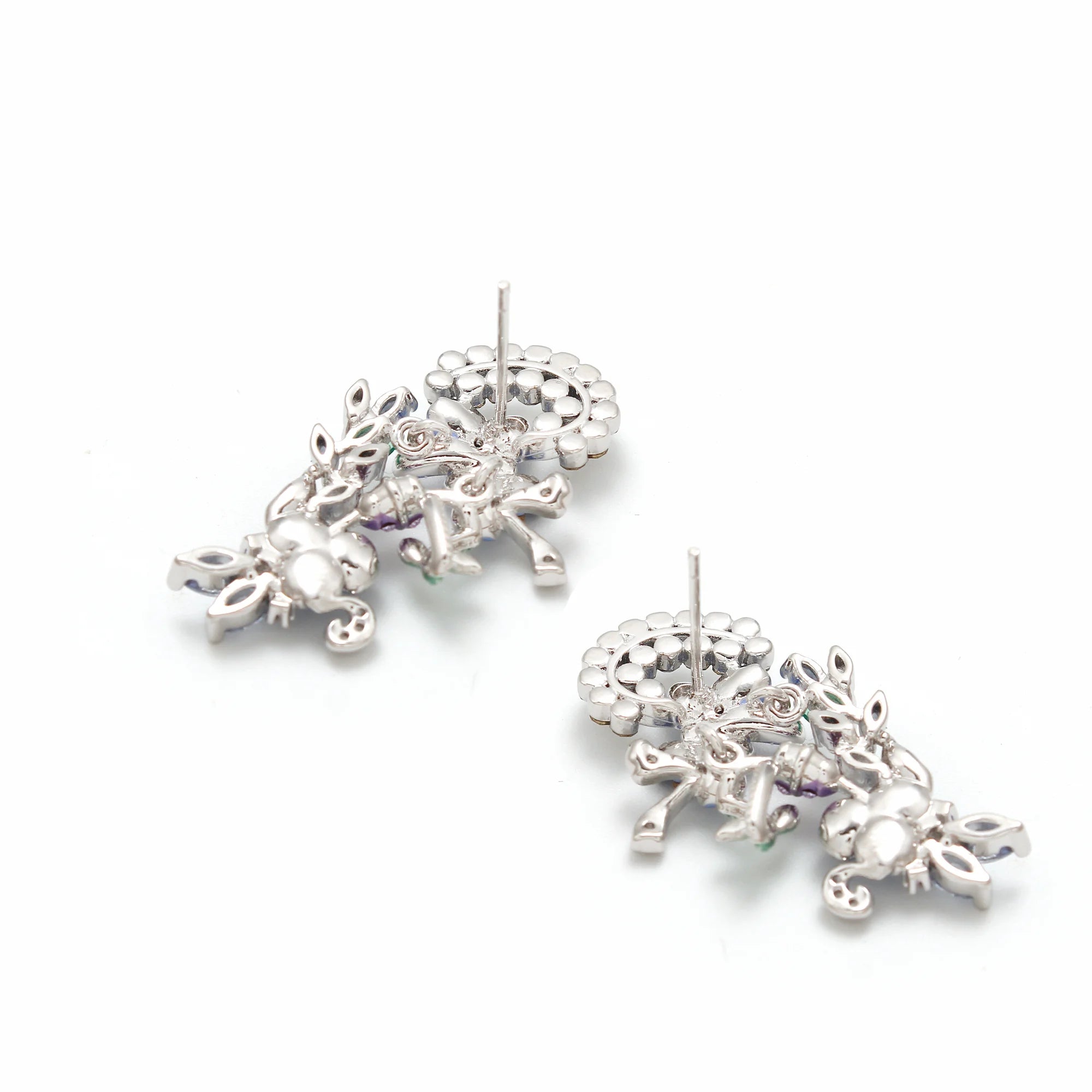 Morning Dew Garden Drop Earrings — Blue Blossom Edition