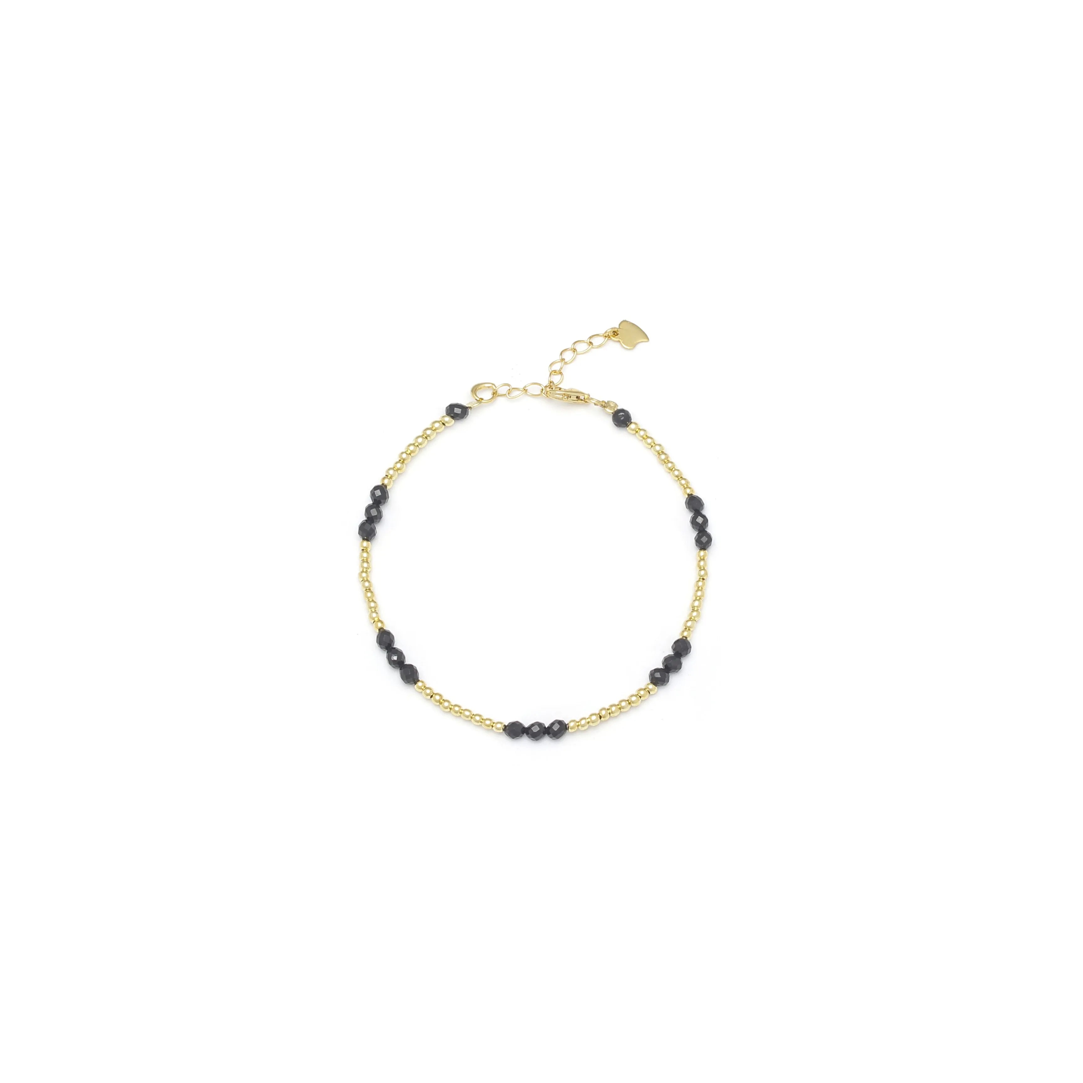 Noir Set Black Beaded Gold-Tone Necklace & Bracelet