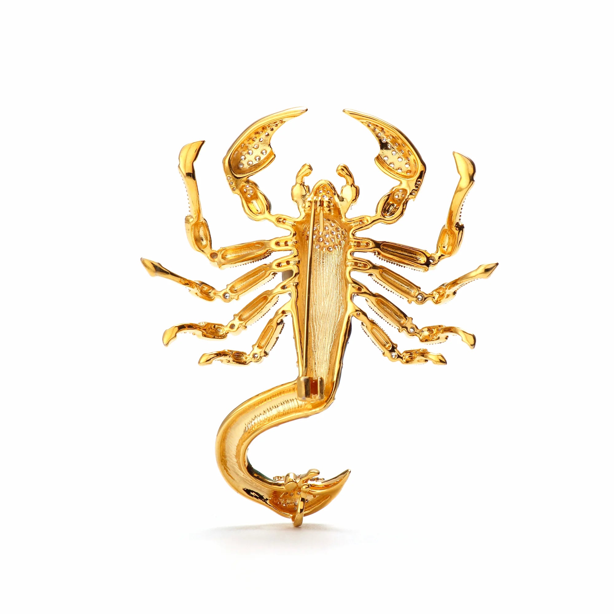 Regalis Scorpion Crystal & Enamel Statement Brooch