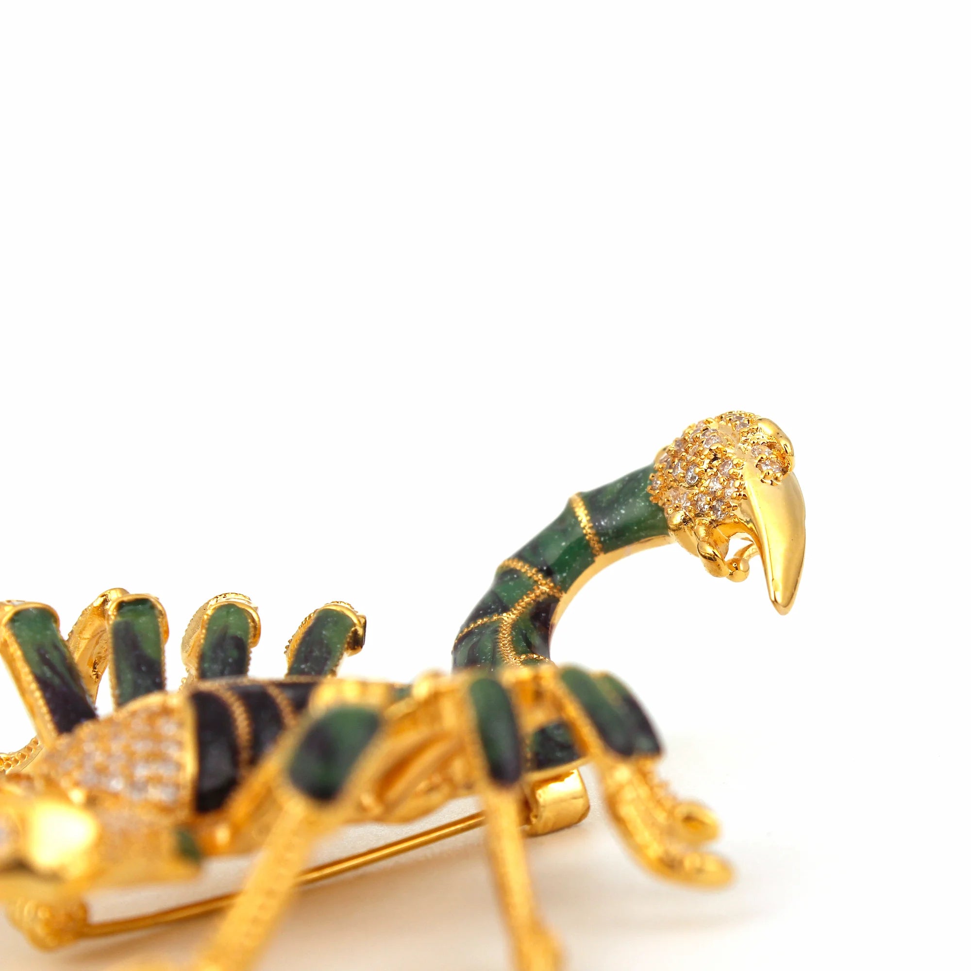 Regalis Scorpion Crystal & Enamel Statement Brooch