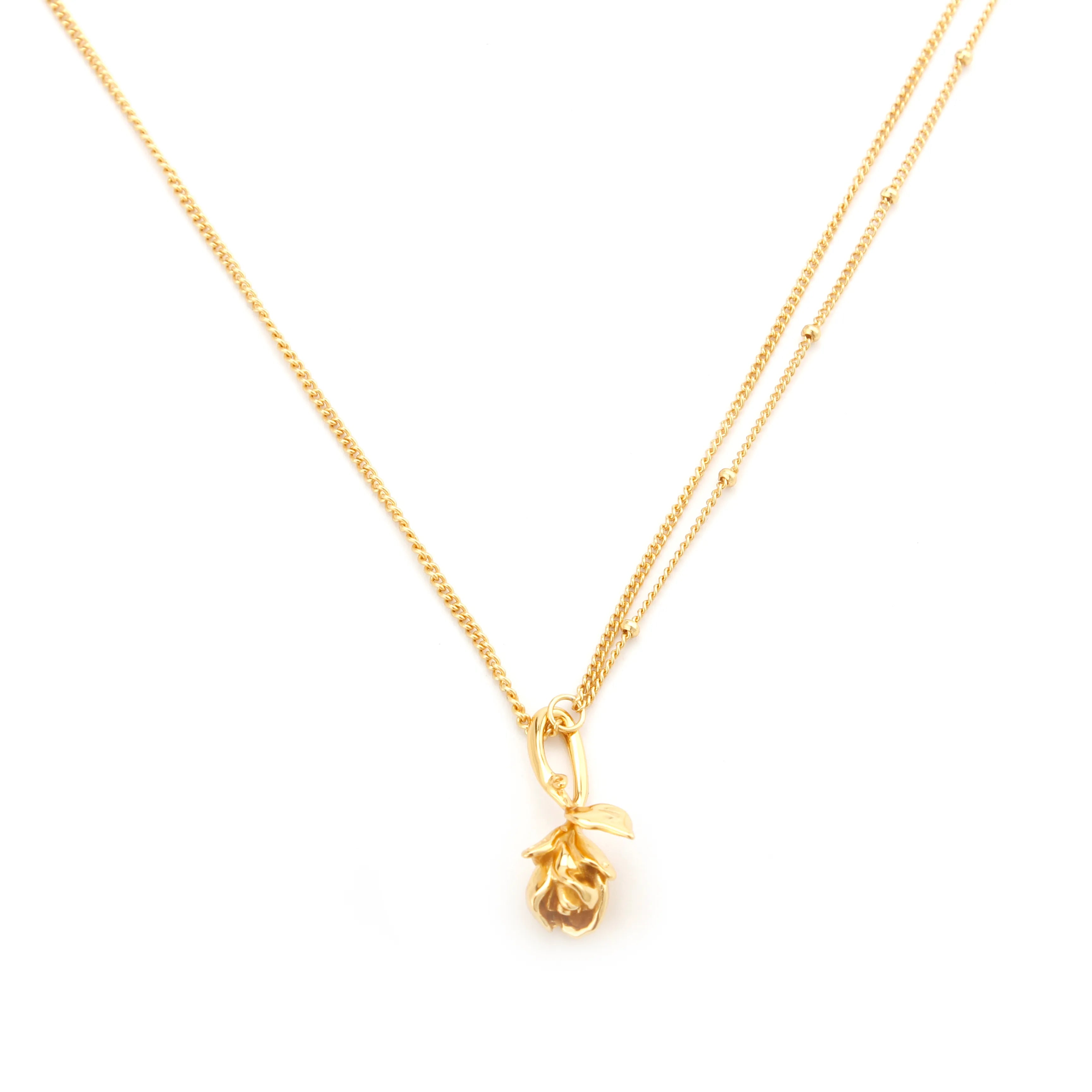 Rosa Necklace Gold Rose Pendant Necklace