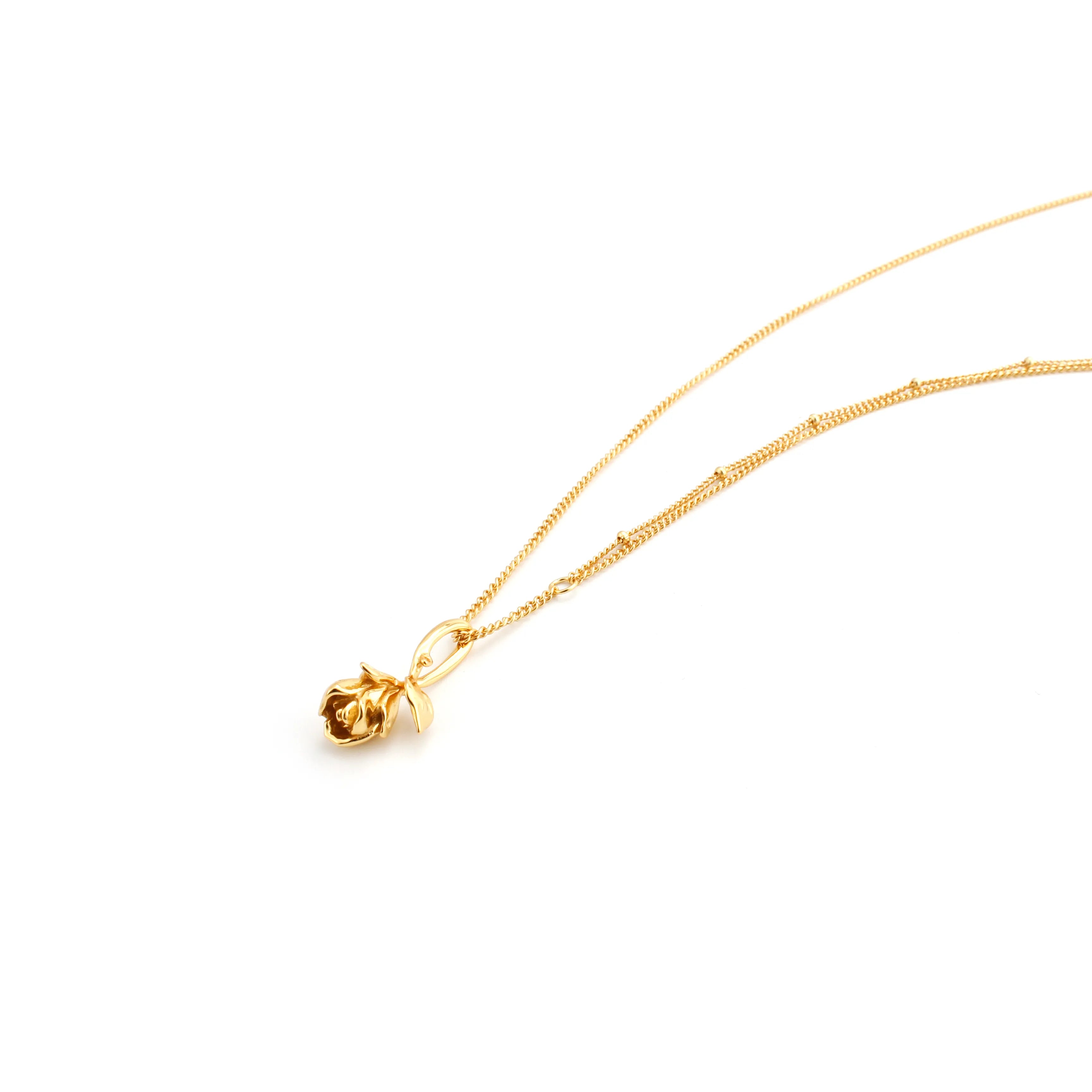 Rosa Necklace Gold Rose Pendant Necklace