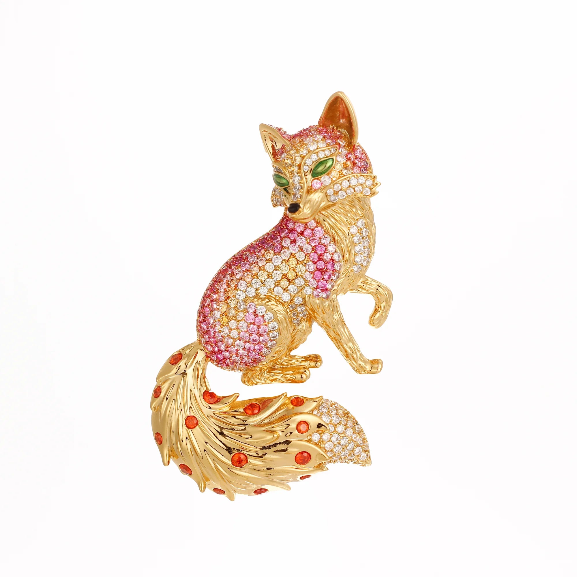 Rosavera Fox Brooch: The Pink Fox of the Lost Island