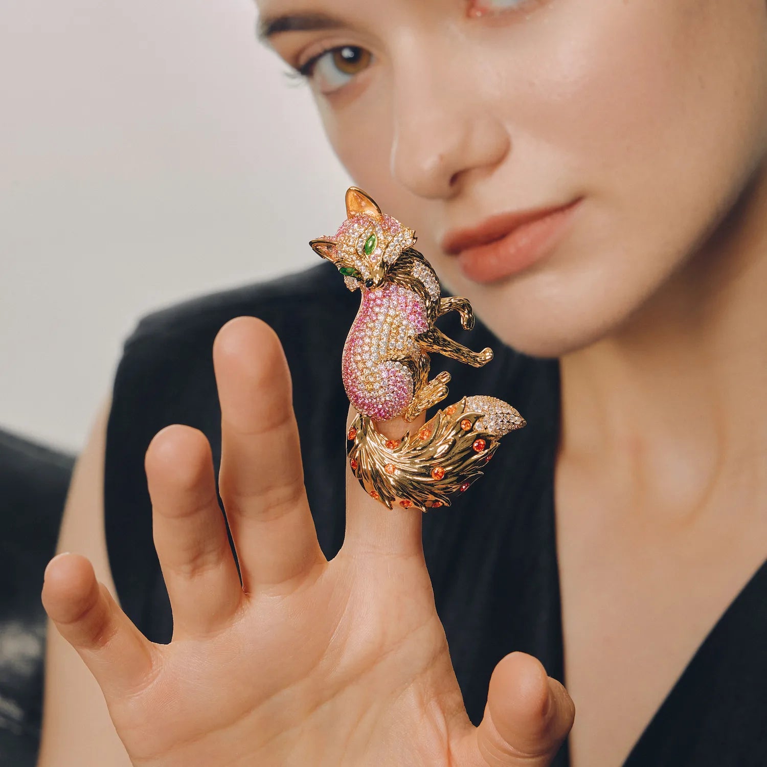 Rosavera Fox Brooch: The Pink Fox of the Lost Island