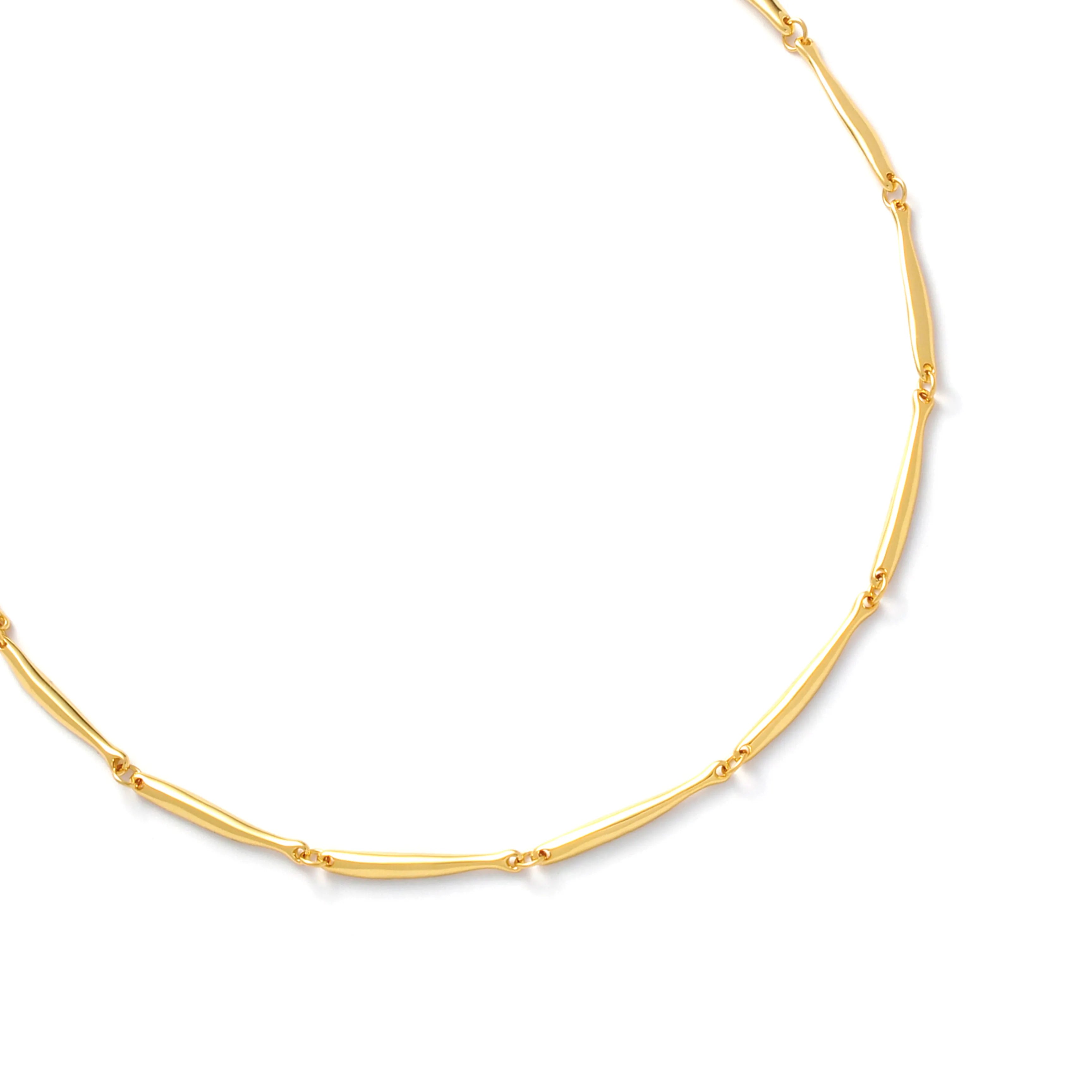 Sola Necklace Gold-Tone Textured Link Chain