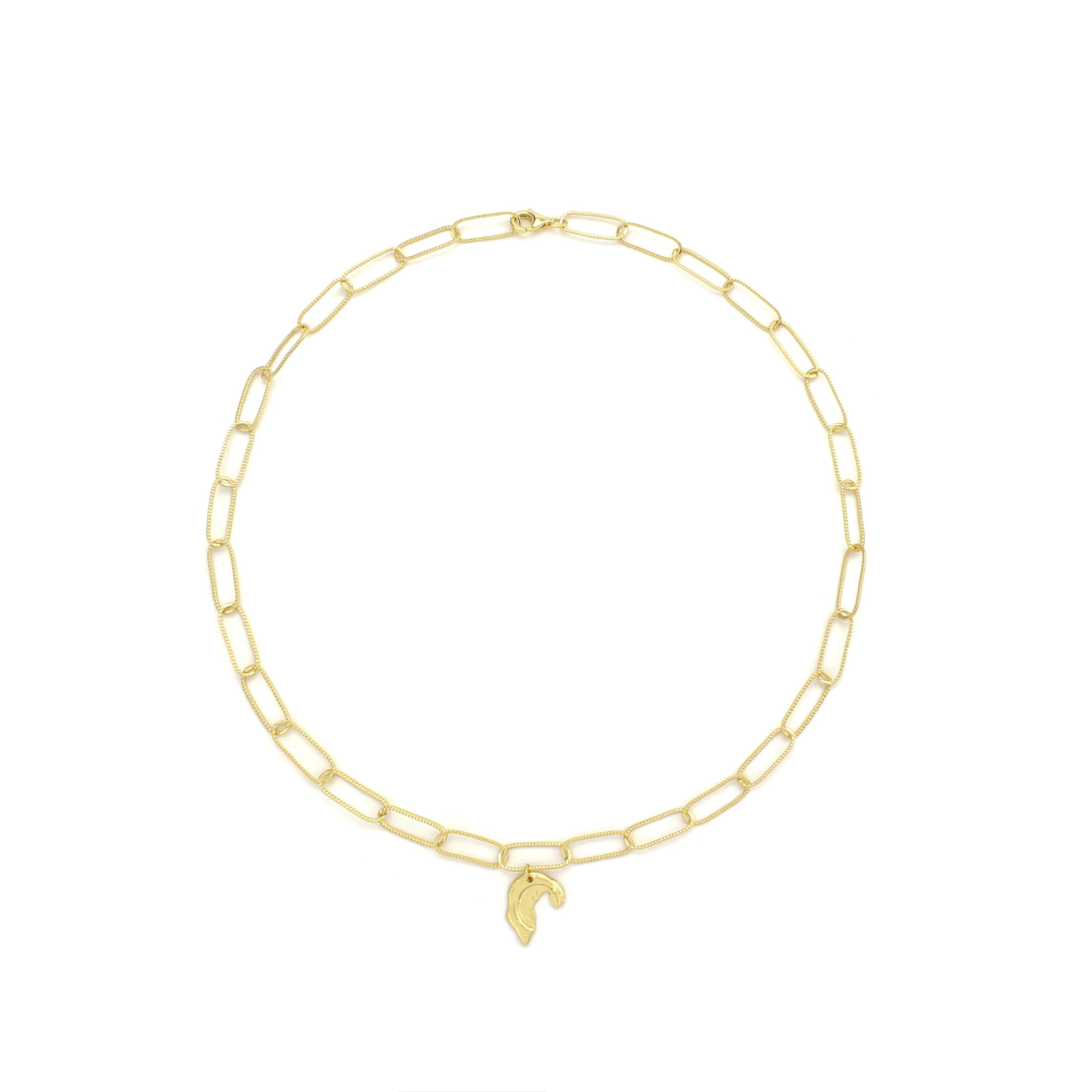 Solace Necklace Gold Irregular Pendant Chain Necklace