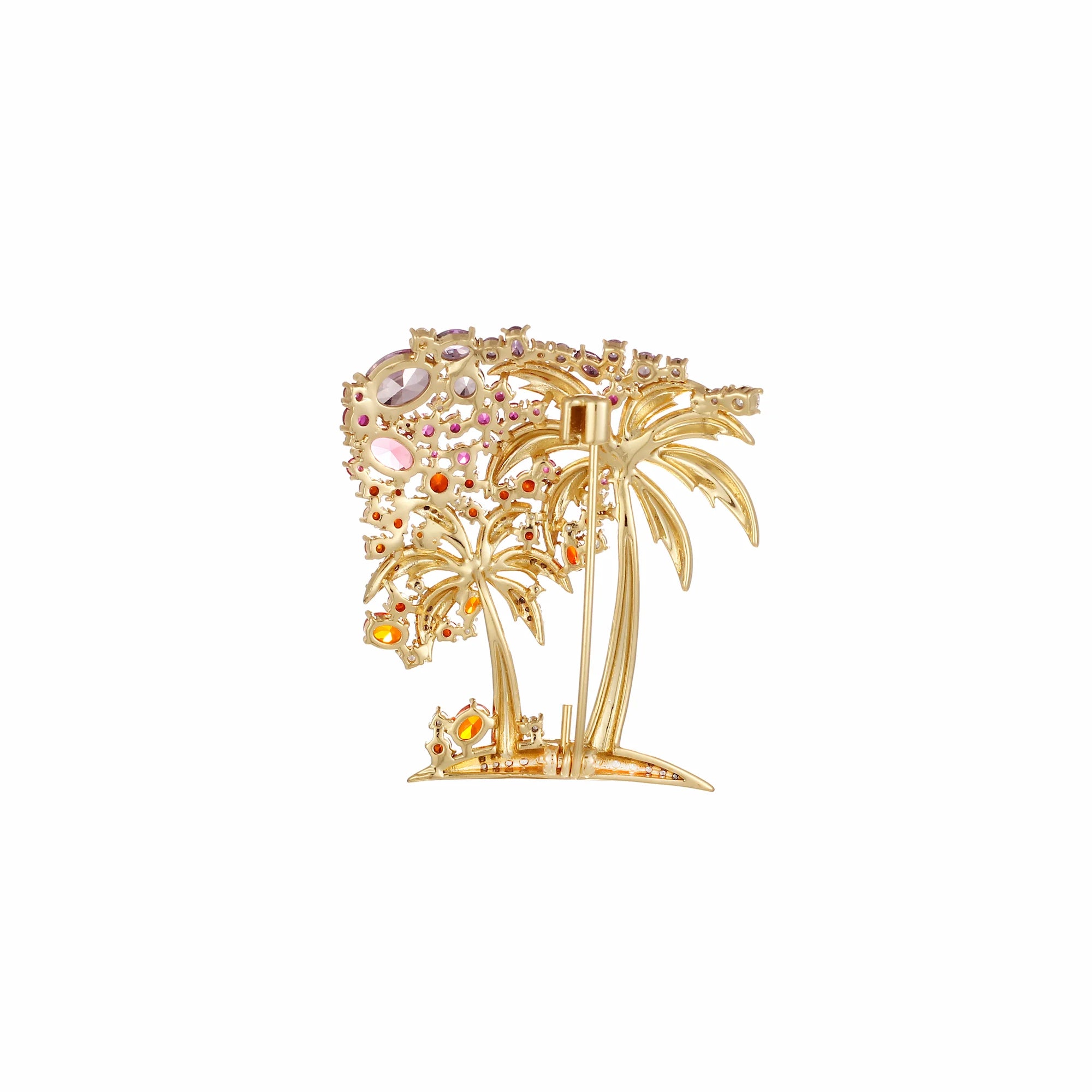 Solara Palm Brooch: Sunset Over the Island