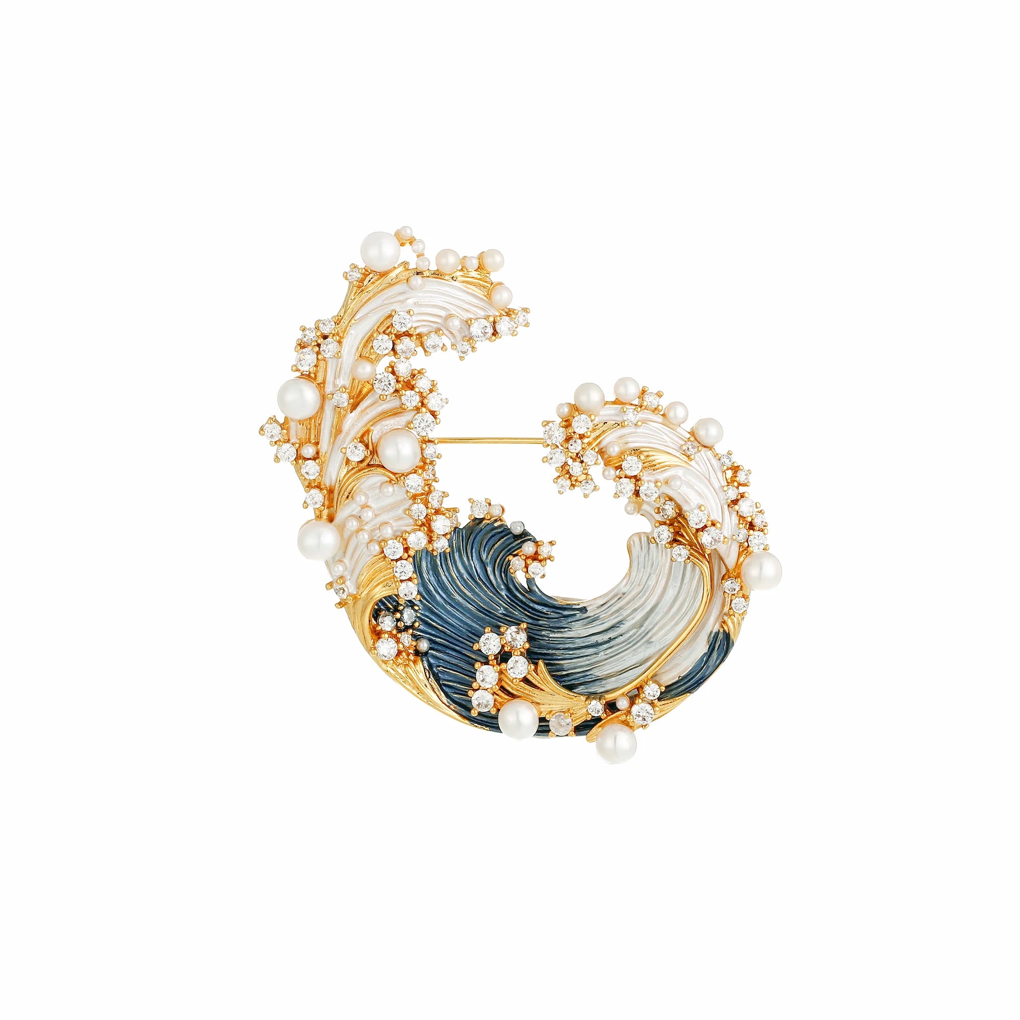 Tempesta Wave Brooch: The Rising Tide