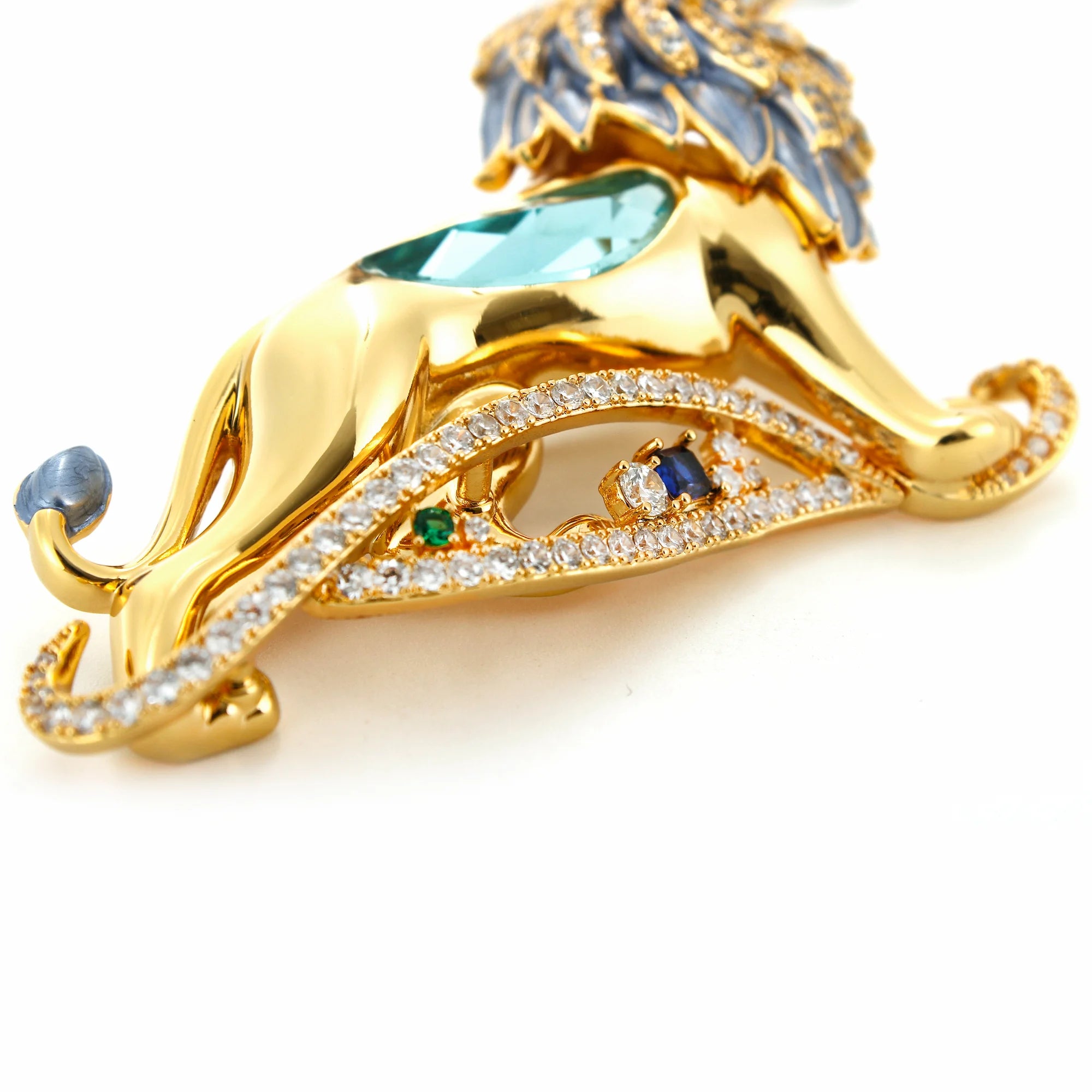 Thalassic Leo Brooch: The Lion with an Ocean Heart