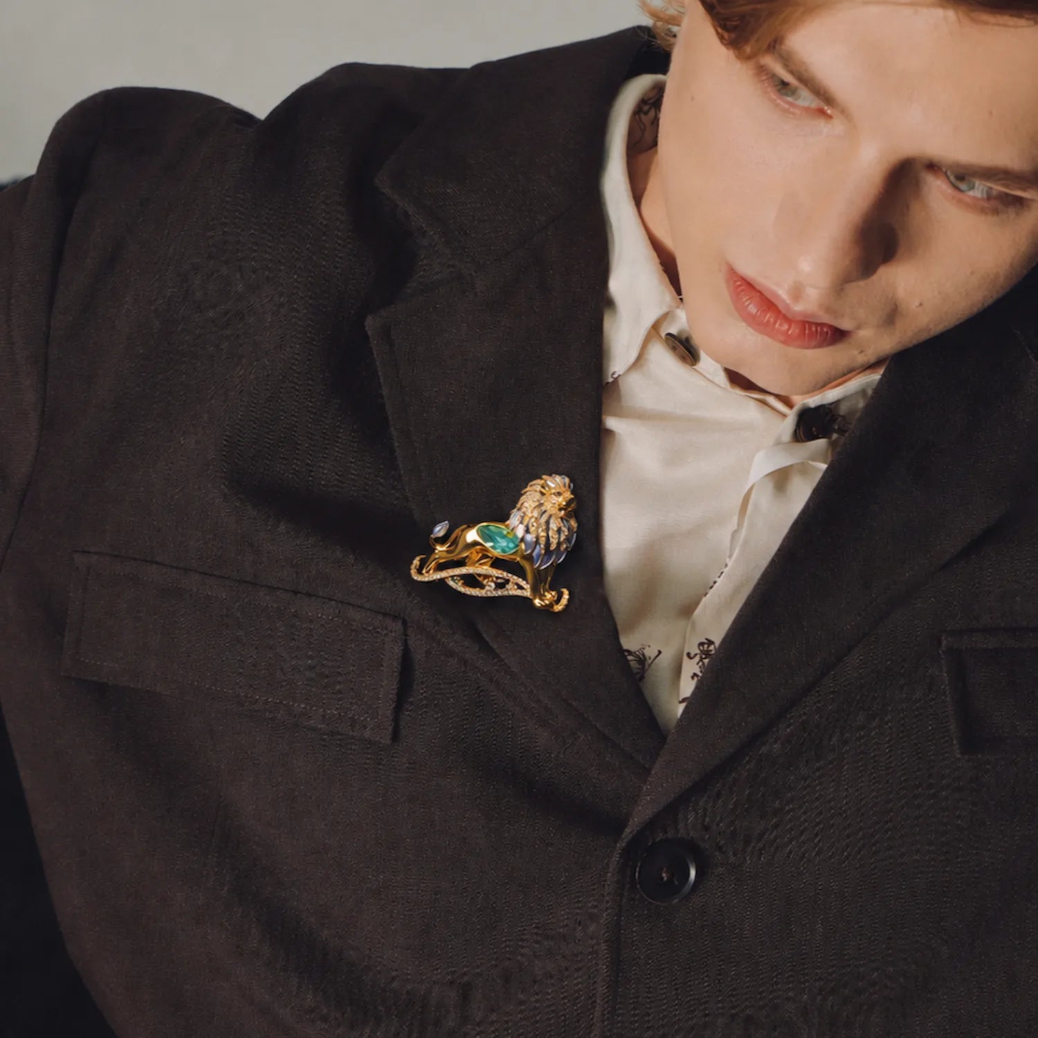 Thalassic Leo Brooch: The Lion with an Ocean Heart