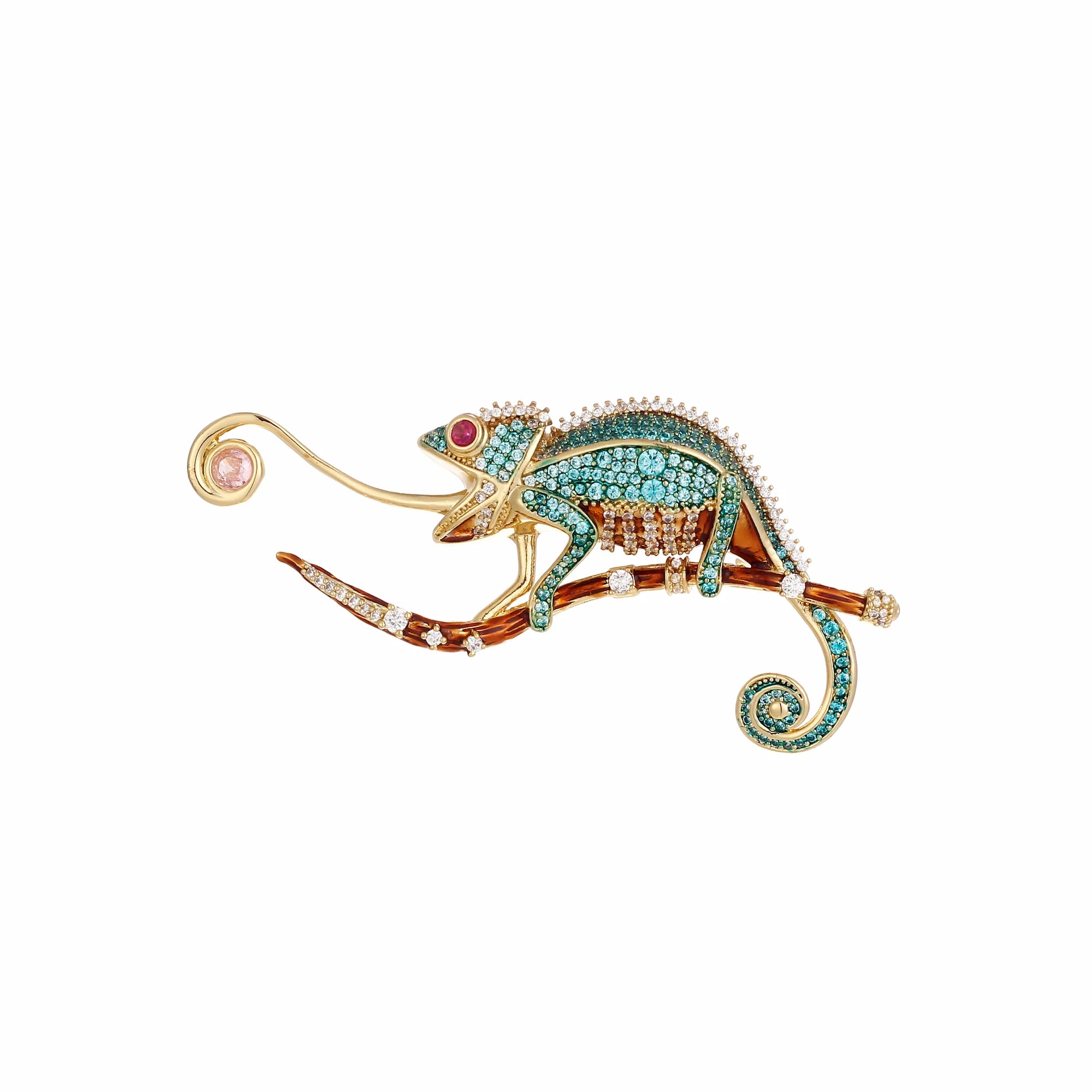 Viridia Chameleon Brooch: The Instinct of the Strike