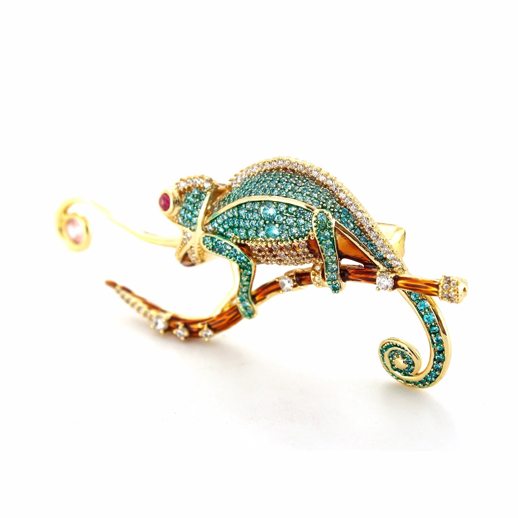Viridia Chameleon Brooch: The Instinct of the Strike