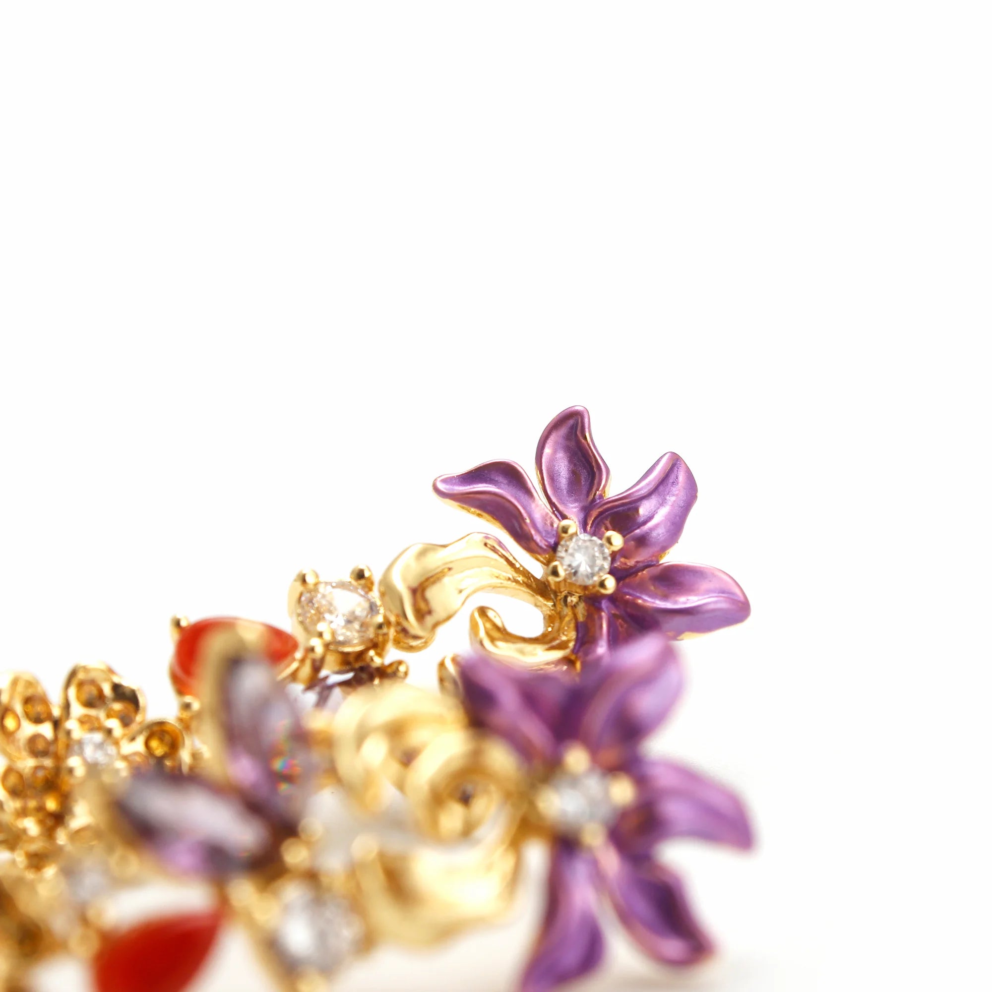 Wisteria Garden Drop Earrings — Petals in Motion