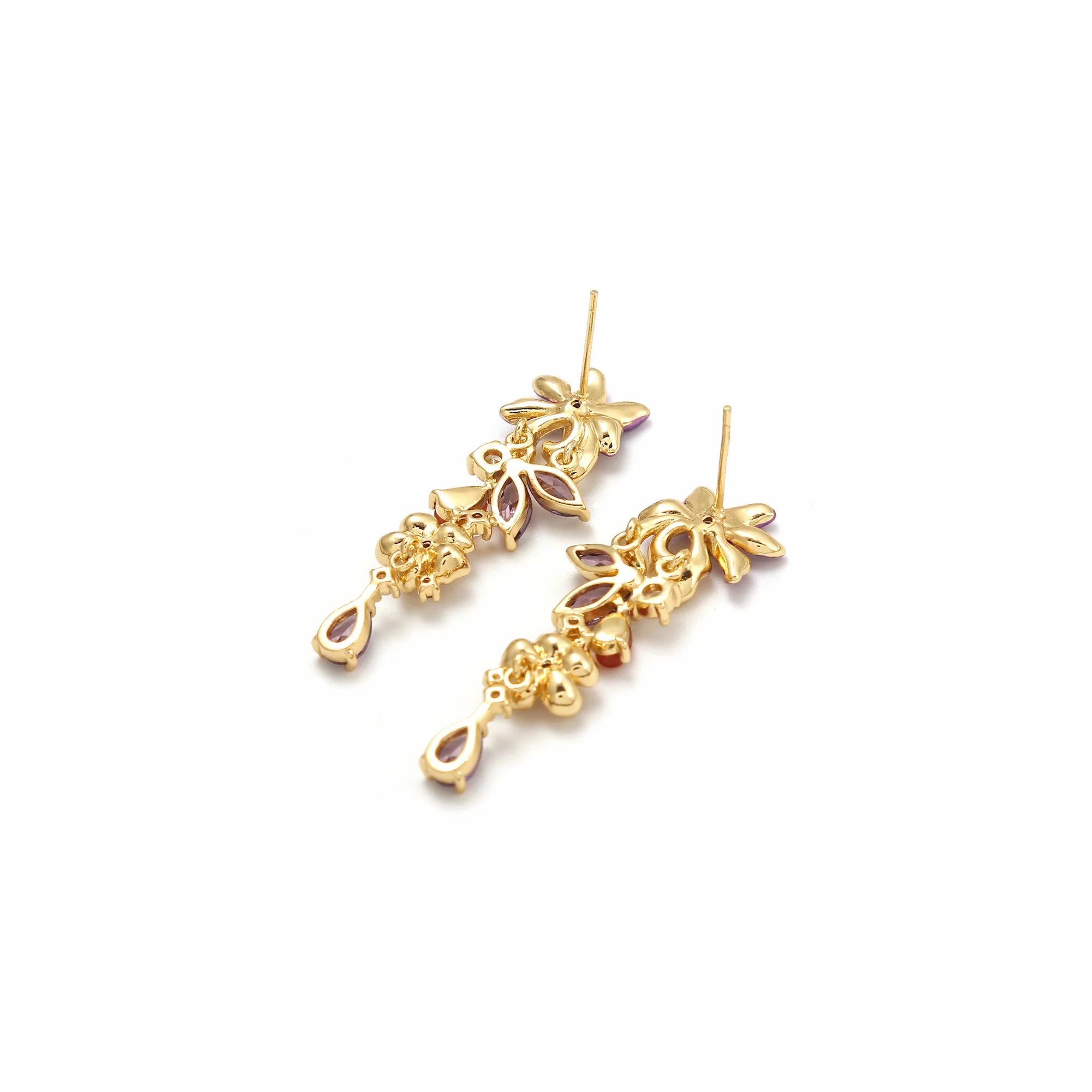 Wisteria Garden Drop Earrings — Petals in Motion
